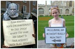liberals defend islam